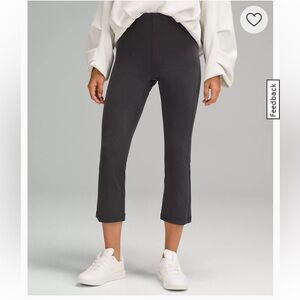 Lululemon Ribbed Softstreme Zip Leg‎ High Rise Cropped Pant 8 Athleisure yoga